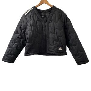 Adidas Black Quilted Outerwear